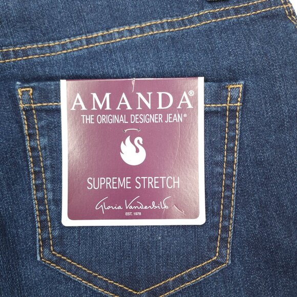 Gloria Vanderbilt Amanda Supreme Stretch Tapered Leg Jeans 4 Short Classic Rise - Picture 4 of 10